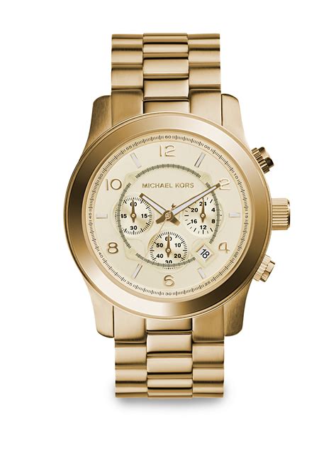 michael kors runway watch mens|Michael Kors oversized runway watch.